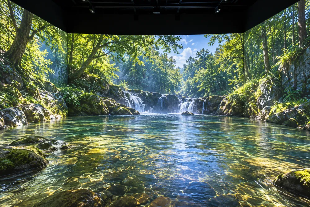 Projection mapping example: immersive room